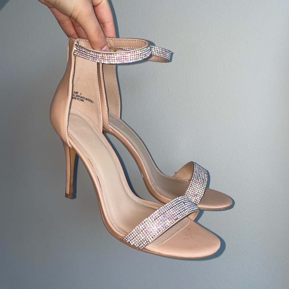 Rhinestone Crystal Strap Heels